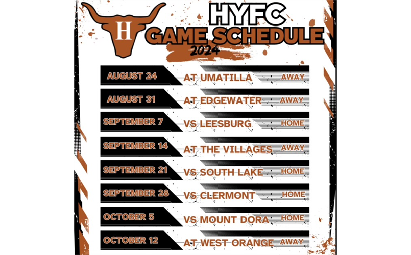 2024 HYFC SCHEDULE